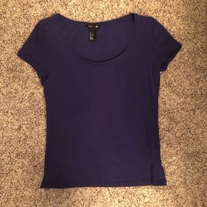 H&M BASIC PURPLE SHORT SLEEVE TOP